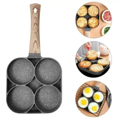 Sarten Antiadherente 4 Puestos Huevos: Cocina con estilo y versatilidad en tu hogar.